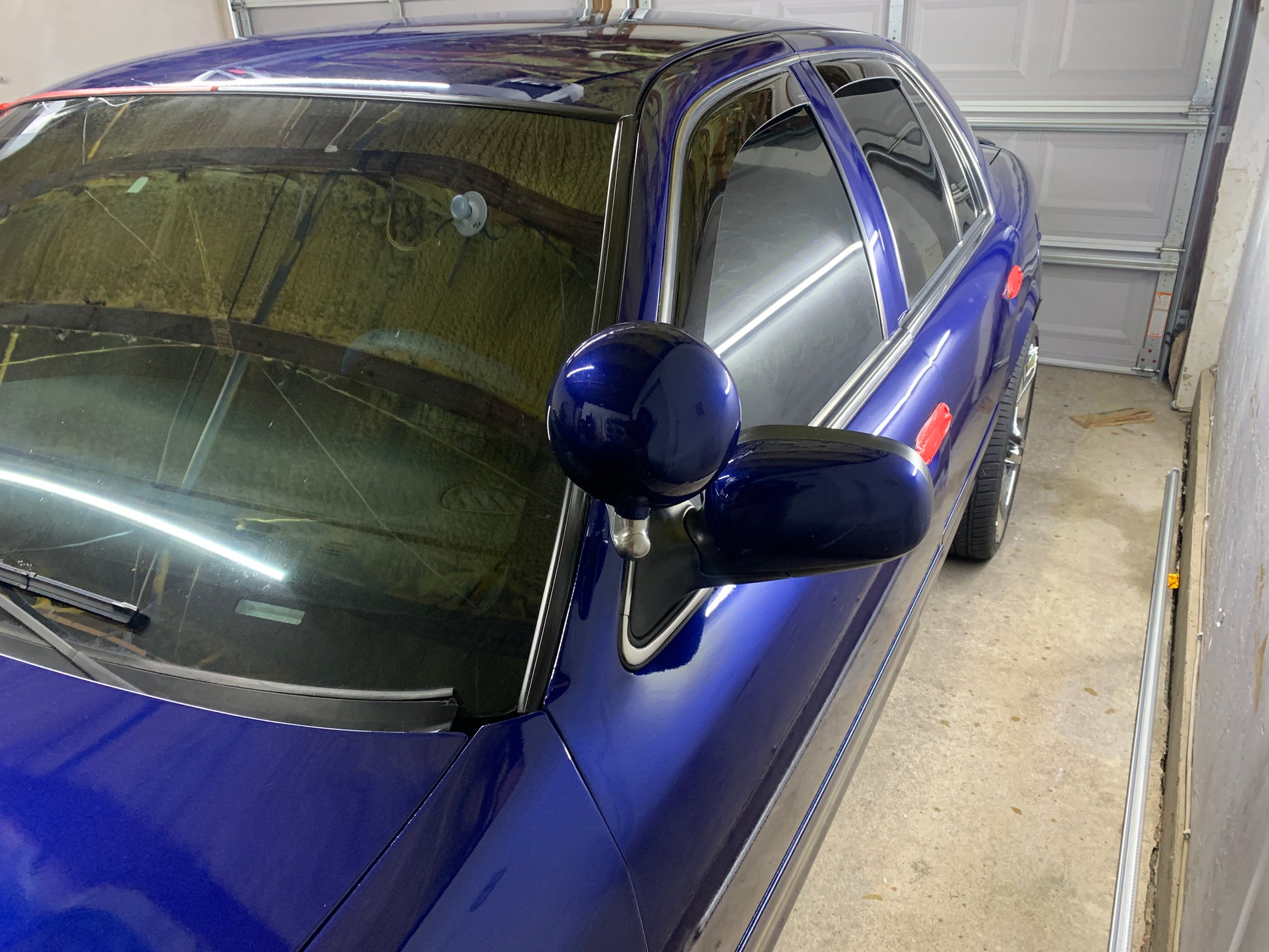 Ford Interceptor undergoing ceramic coating application, enhancing its paint protection and providing a glossy, hydrophobic finish.